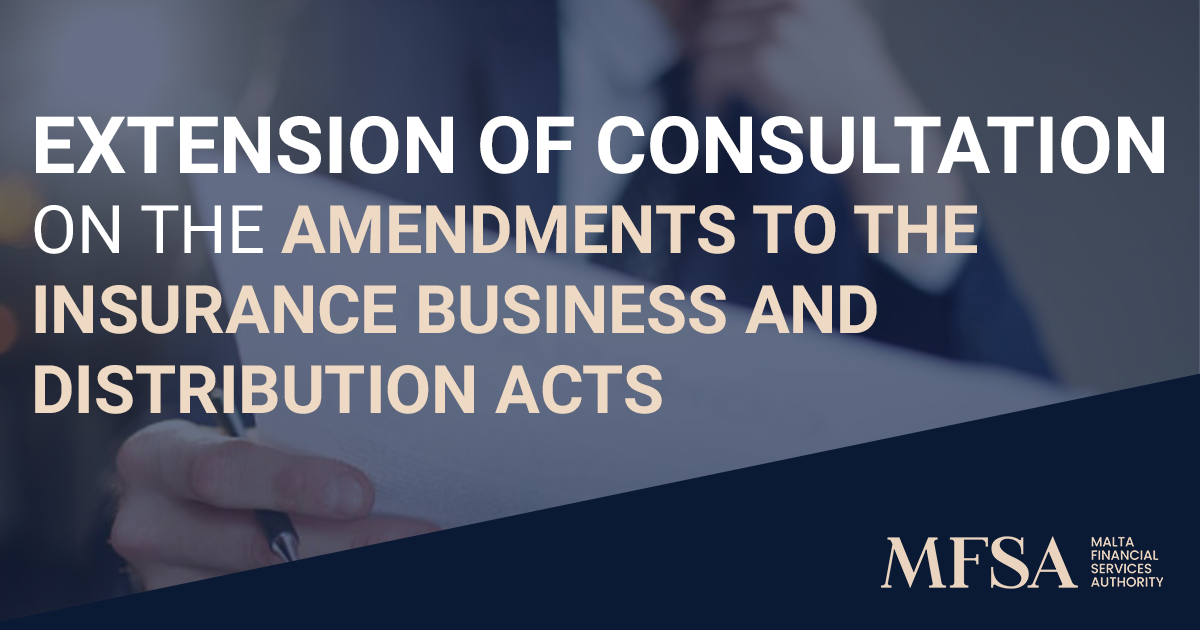 Note regarding the Extension of the Consultation Period Consultation