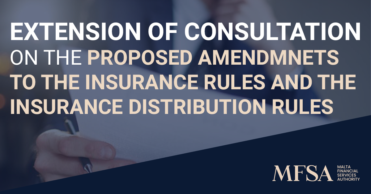 Note regarding the Extension of the Consultation Period Consultation